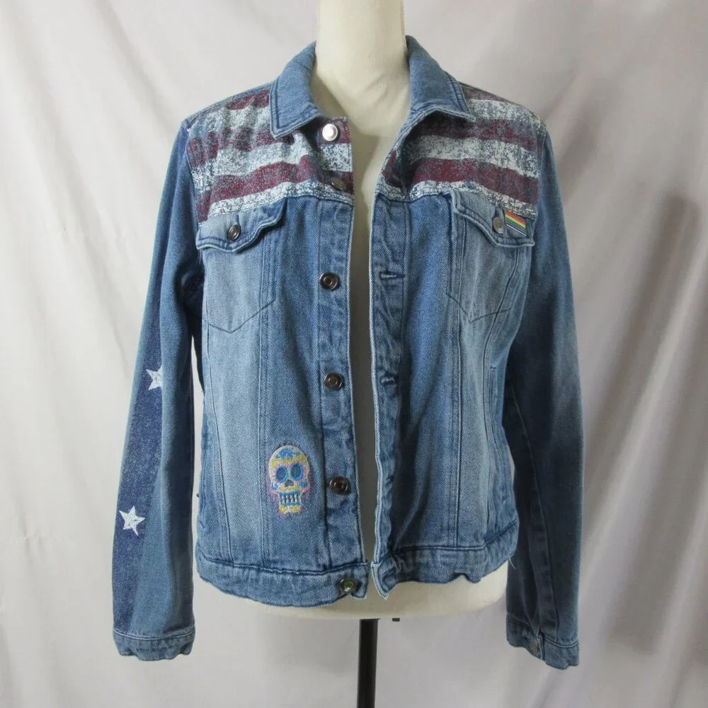 Marvel Disney Denim Trucker Jacket Doctor Strange America Chavez Size XL - Picture 5 of 16